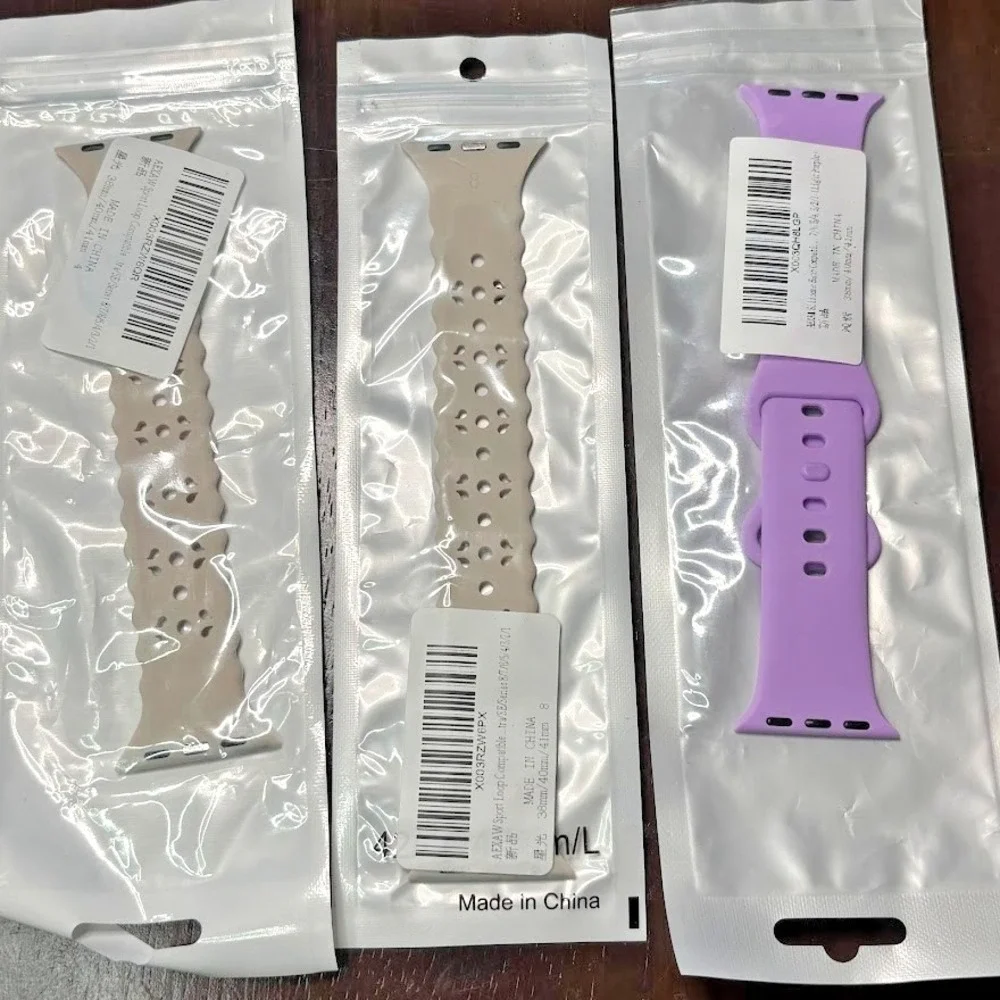 Lot of 3 Silicone‎ Band Strap For Apple Watch iWatch Sports ALL Series 1-10 2024